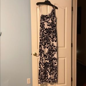 NWT Cache black & white maxi dress - M